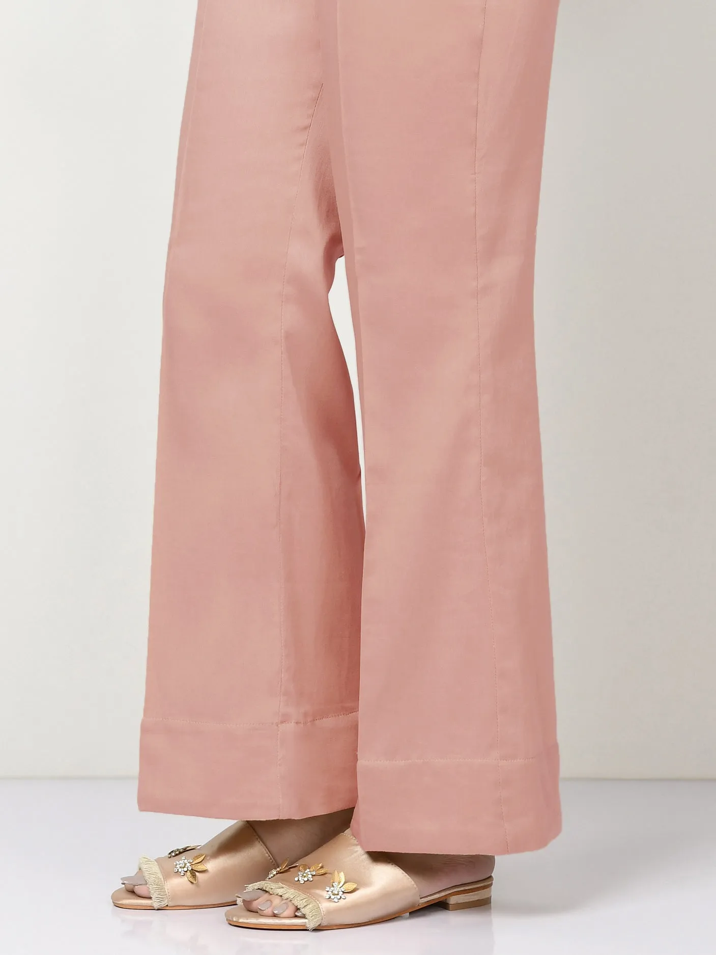 Unstitched Cambric Trouser - Tea Pink