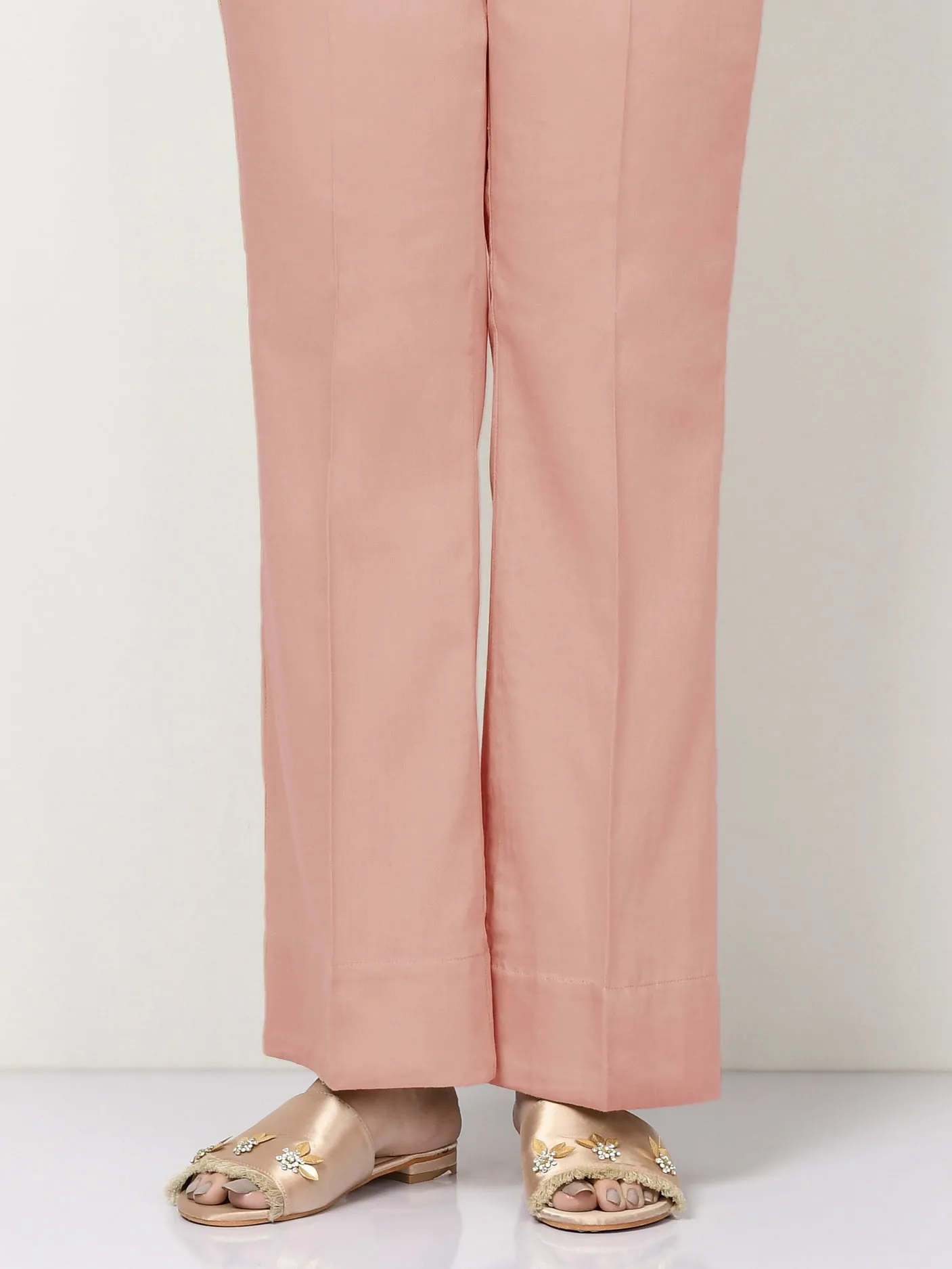 Unstitched Cambric Trouser - Tea Pink