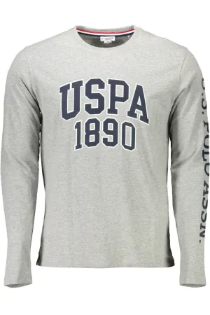 US POLO GRAY MEN&#39;S LONG SLEEVE T-SHIRT