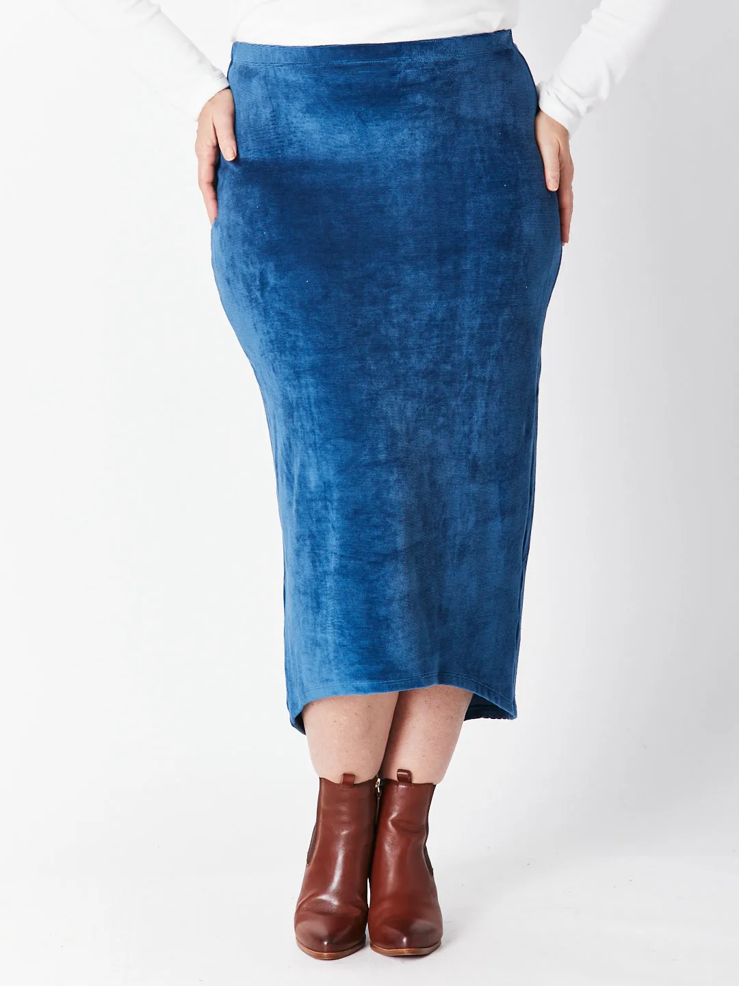 VELOUR HILO SKIRT - TEAL 29720 -SW