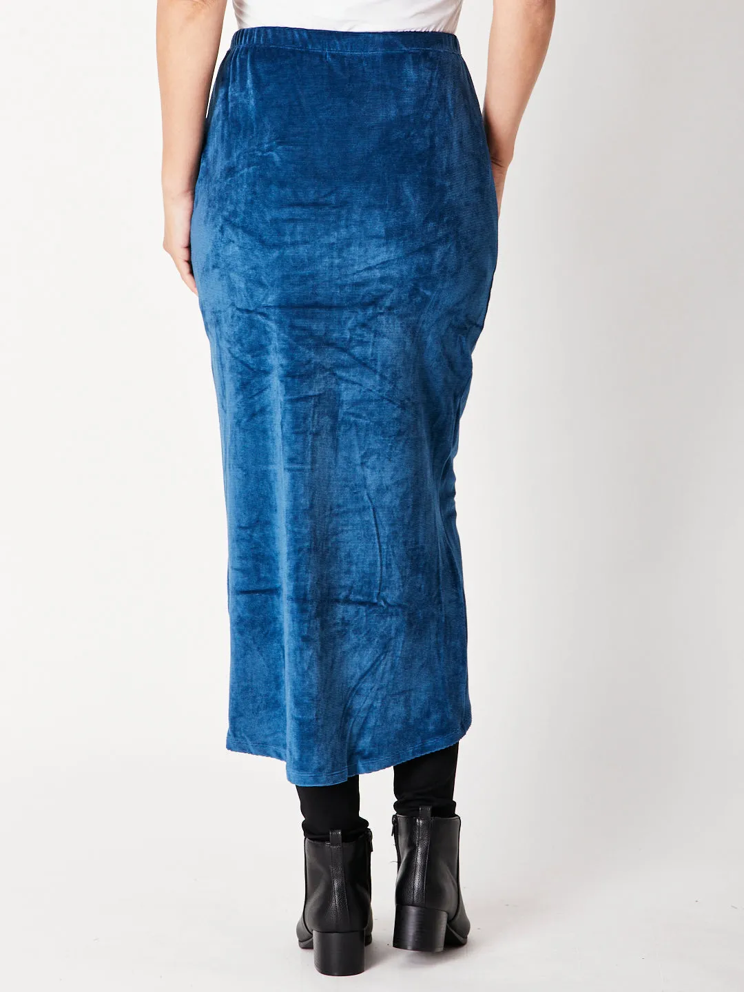 VELOUR HILO SKIRT - TEAL 29720 -SW
