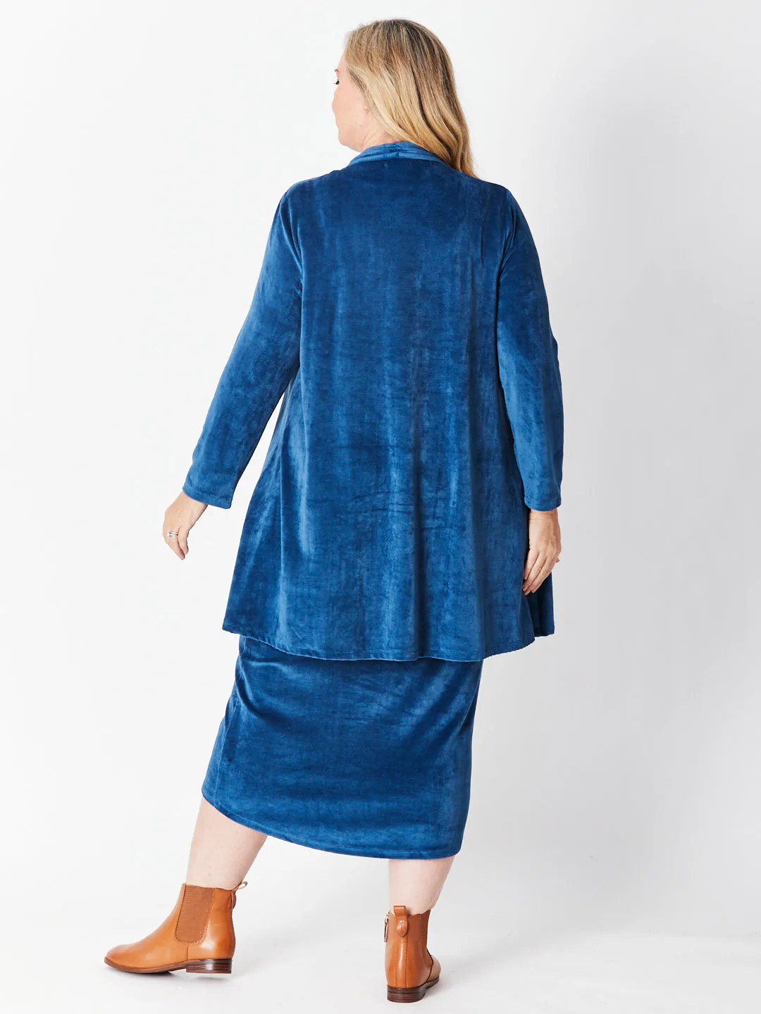 VELOUR HILO SKIRT - TEAL 29720 -SW