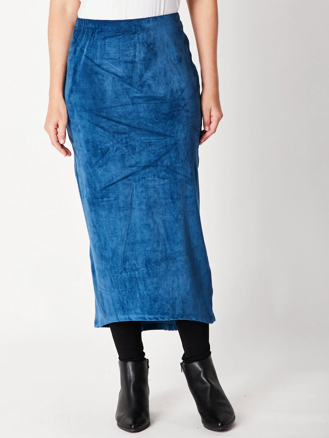 VELOUR HILO SKIRT - TEAL 29720 -SW
