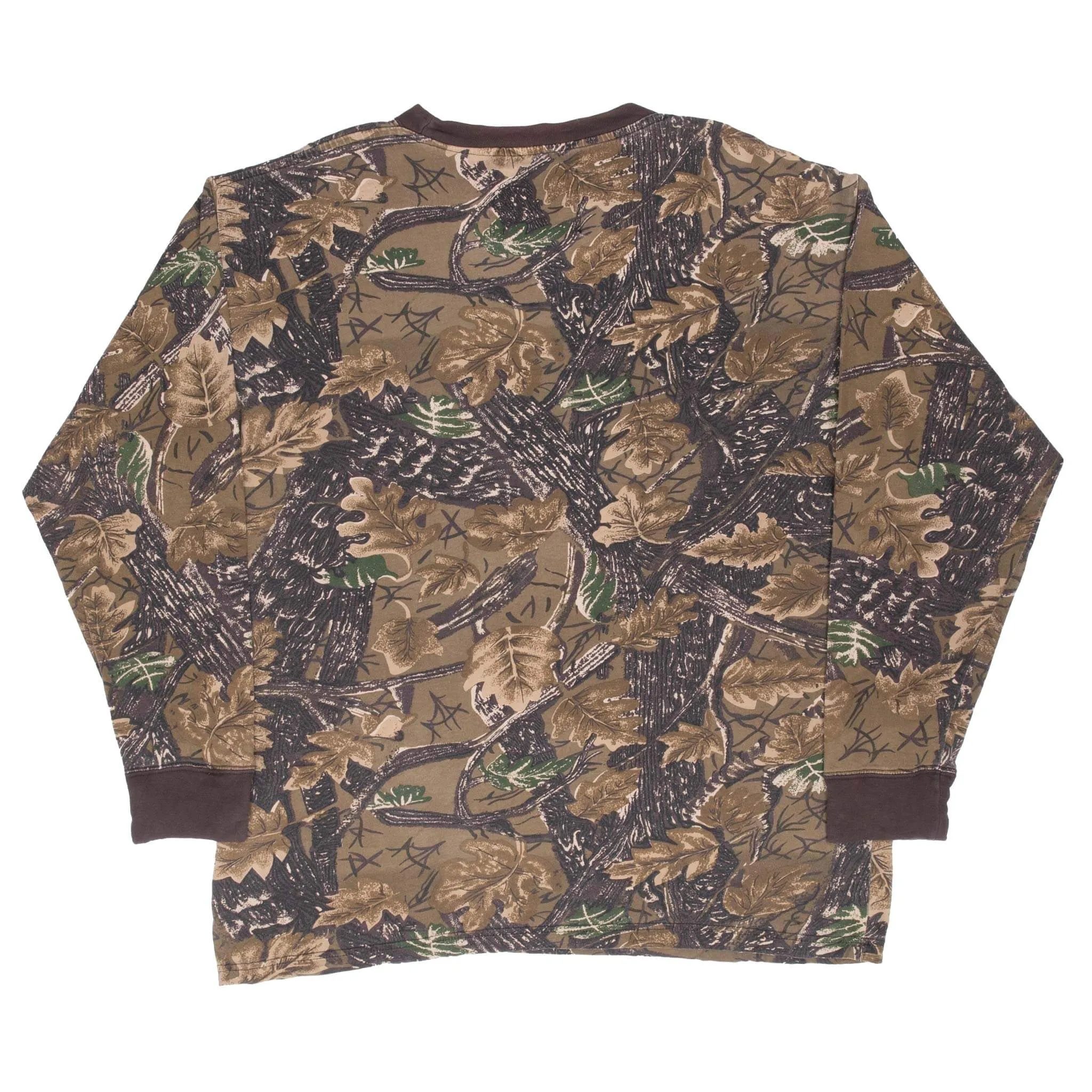 VINTAGE HUNTING MASTER SPORTSMAN CAMO LONG SLEEVE TEE SHIRT LARGE