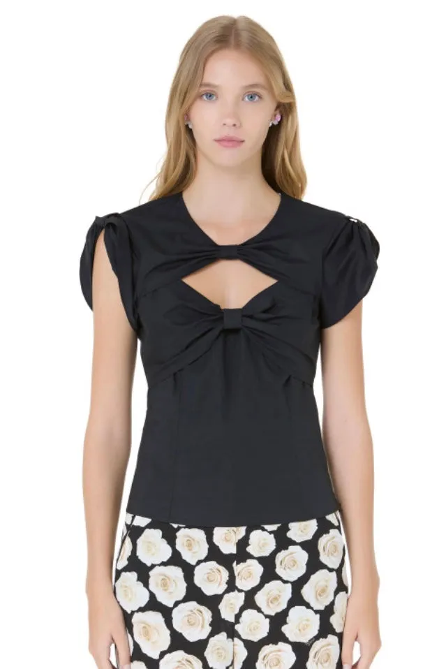 Vivetta - Cutout Bows Top: Black