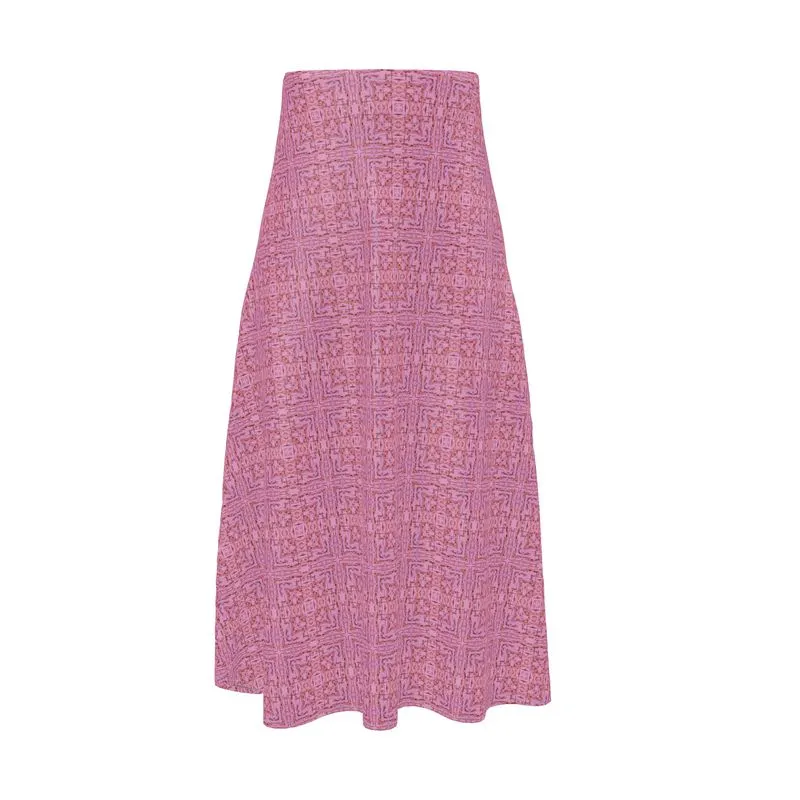 Water Wonder Pink Midi Skirt