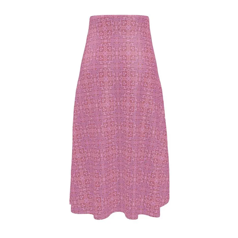 Water Wonder Pink Midi Skirt