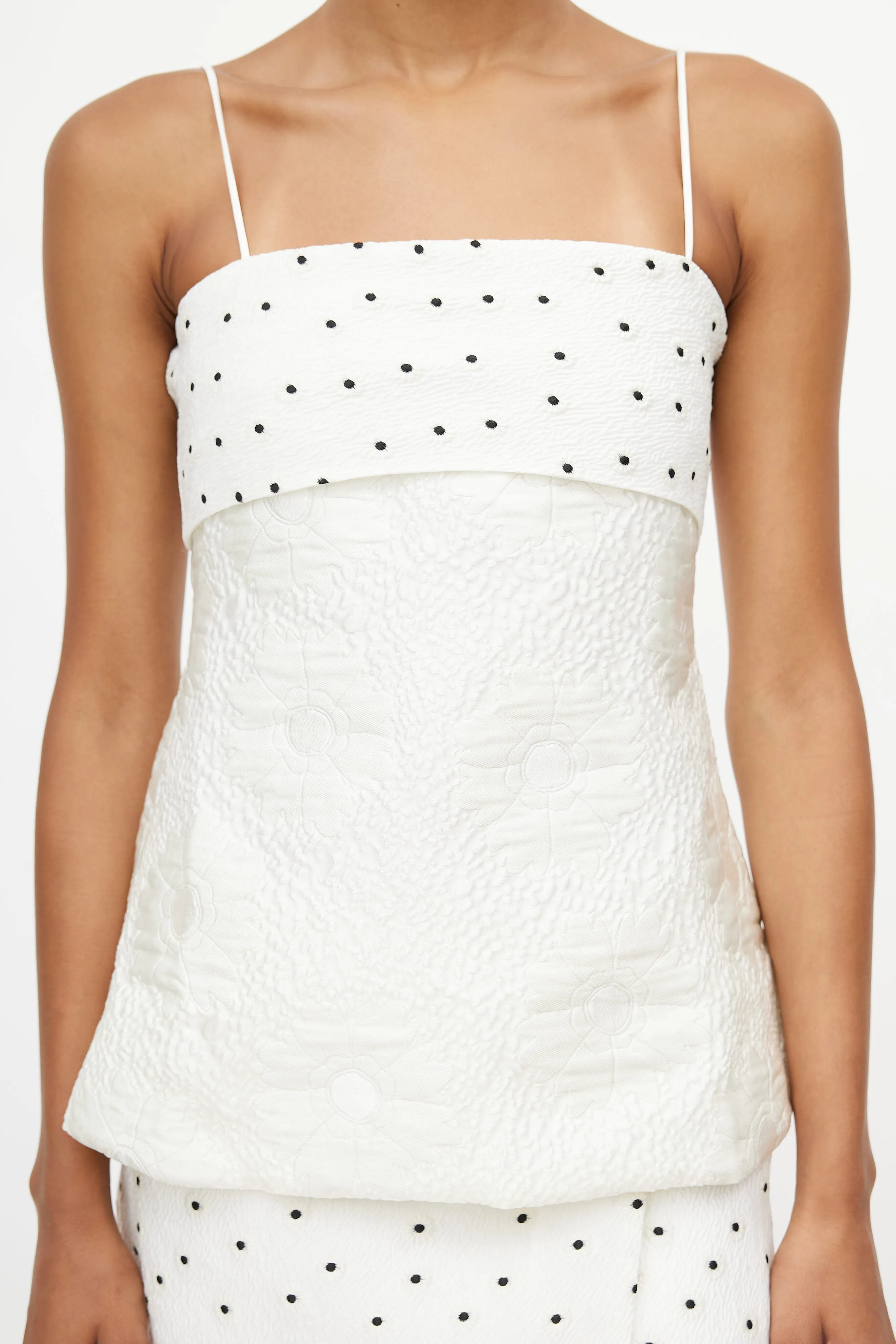 White & Black Floral Top Skirt Co-Ord Set