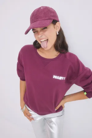 Wine logo plush sweatshir