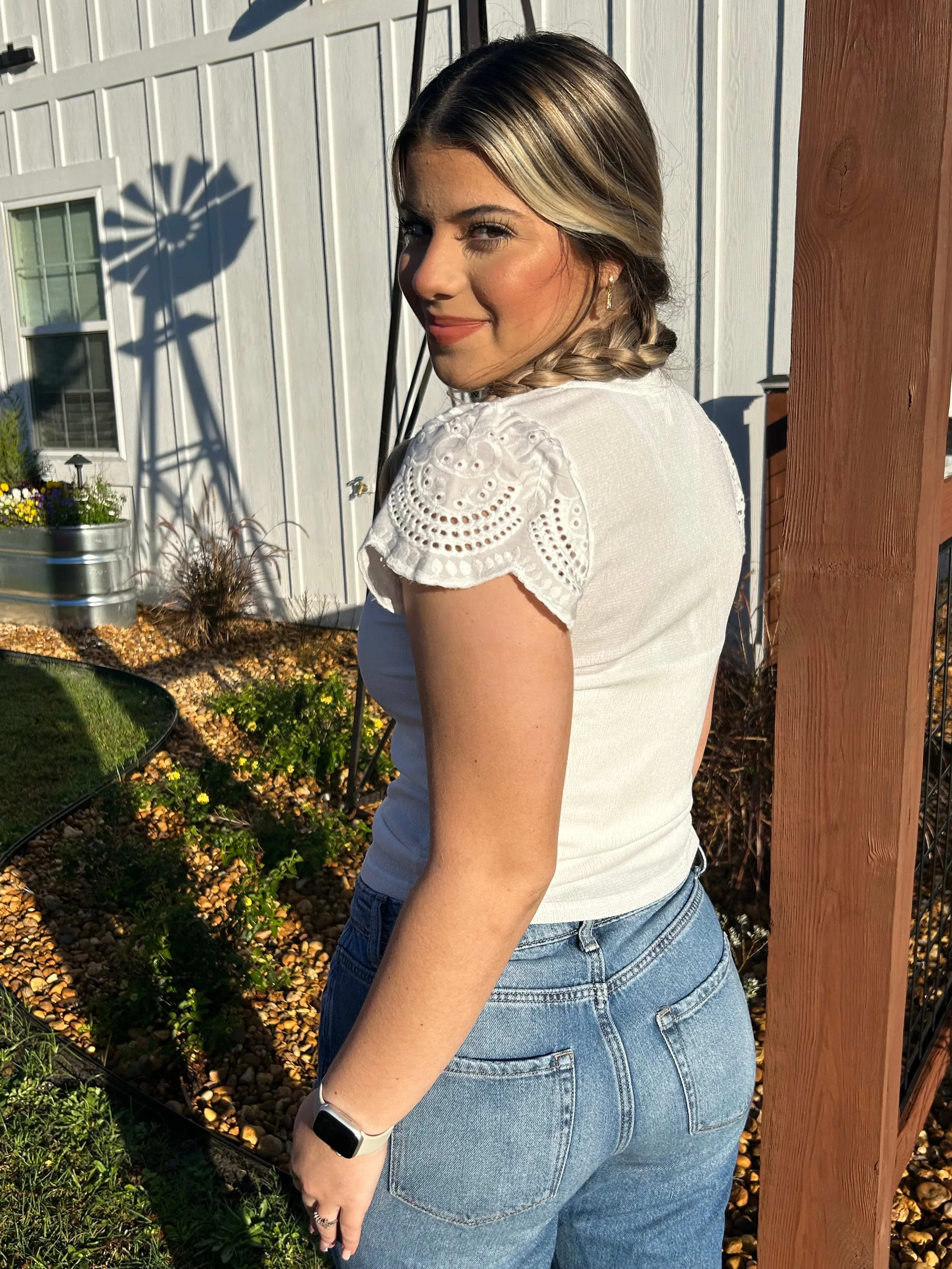 Winter White Blouse