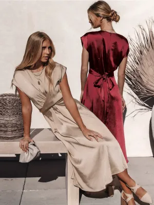 Women Clothing 2023 New Summer Fashion Sexy Dress Lace Up Waist Long Dresses Wedding Party Evening Dress Fancy Women's Dress
