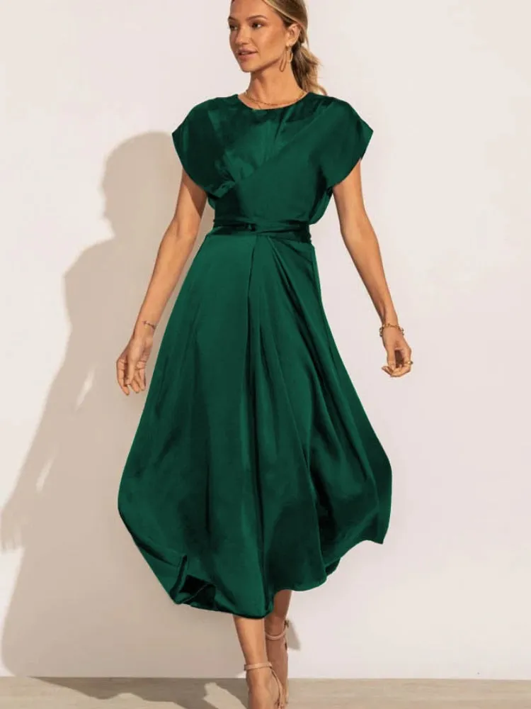 Women Clothing 2023 New Summer Fashion Sexy Dress Lace Up Waist Long Dresses Wedding Party Evening Dress Fancy Women's Dress