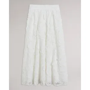 Women Wms-Louelaa-Midi Skirt With Pleats - White