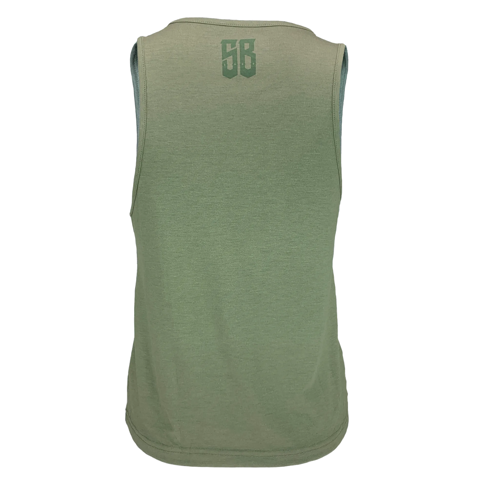 Women's Crop Racerback Tank - Dusty Olive