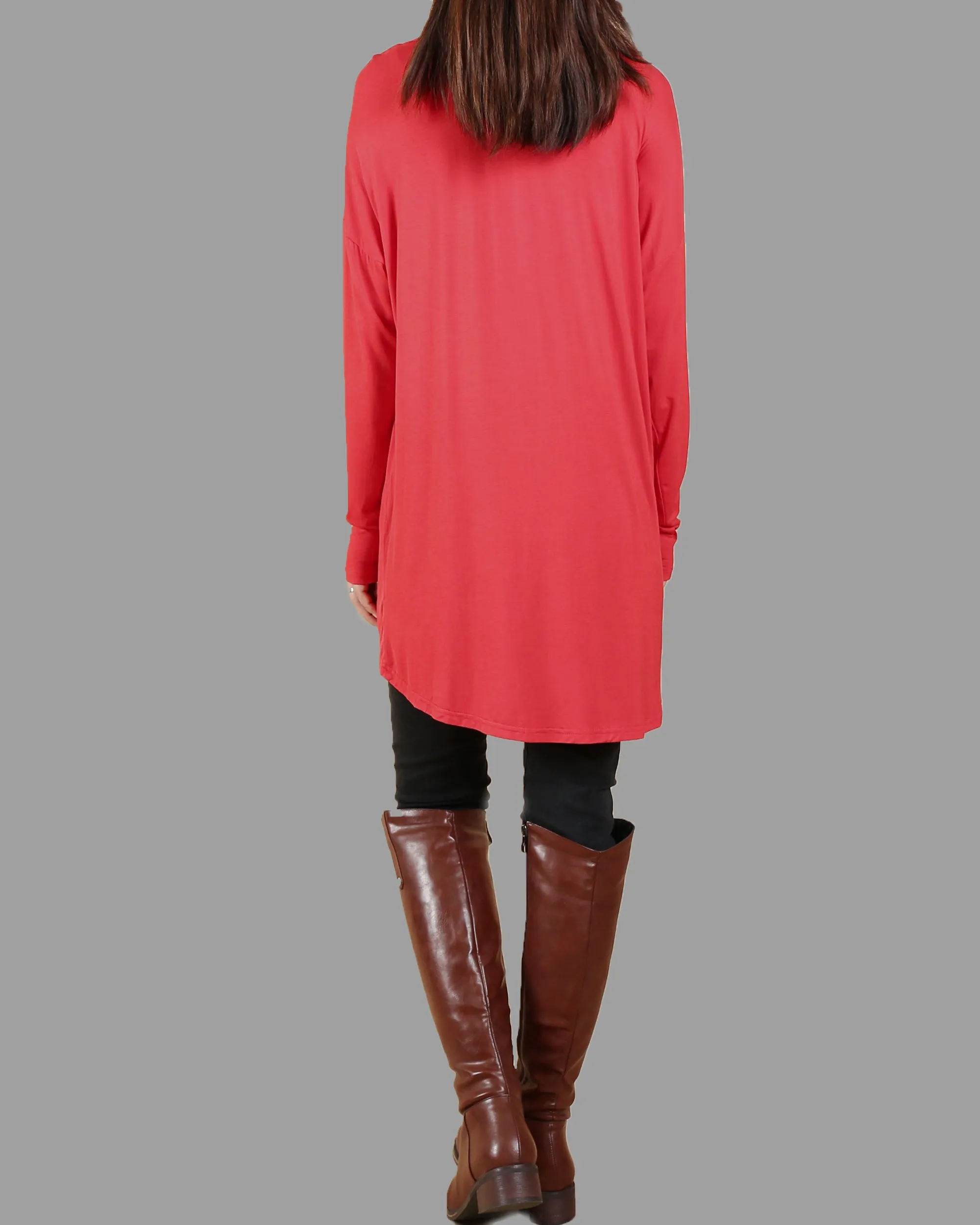 Women's Modal Cotton t-shirt/long sleeve tunic top/bottoming top/cotton t-shirt/oversized top(Y1818)