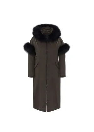 Women's Winter Long Hoodie Faux Fur Coat