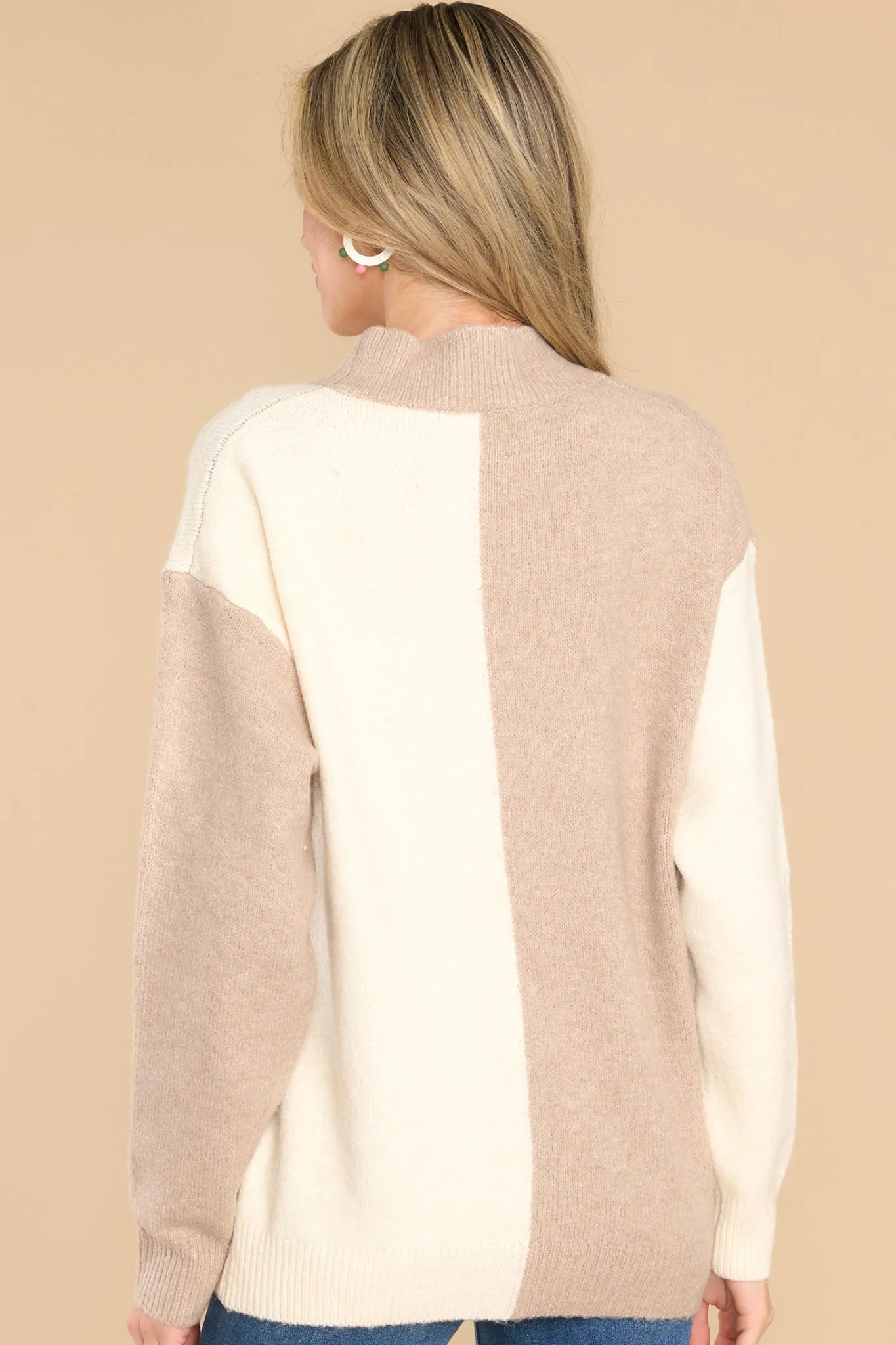 You Wouldn't Get It Ivory Two Toned Sweater