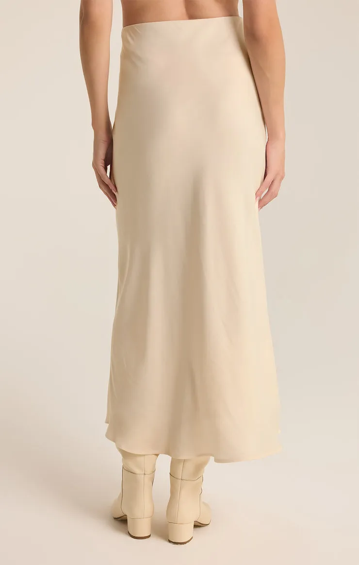 Z-Supply Europa Luxe Sheen Midi Skirt - SEA SALT