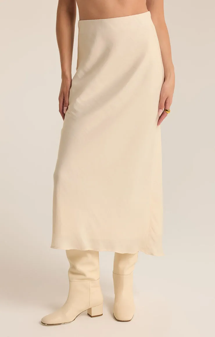 Z-Supply Europa Luxe Sheen Midi Skirt - SEA SALT